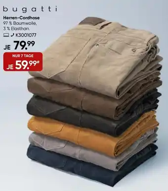 Galeria Bugatti Herren Cordhose Angebot