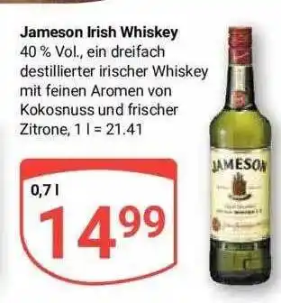 Globus Jameson irish whiskey Angebot