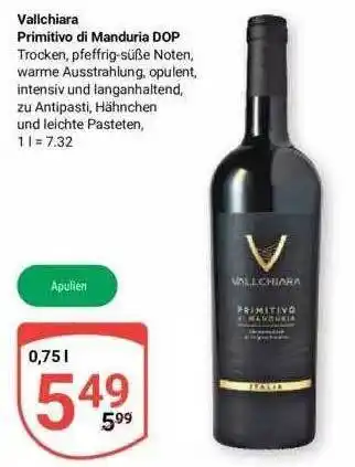 Globus Vallchiara primitivo di manduria dop Angebot