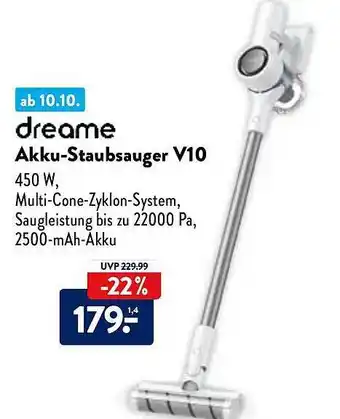 Aldi Nord Dreame akku-staubsauger v10 Angebot