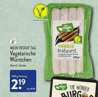 Aldi Nord Mein veggie tag vegetarische würstchen Angebot