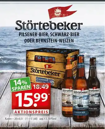 Getränkeland Störtebeker pilsener-bier, schwarz-bier oder bernstein-weizen Angebot