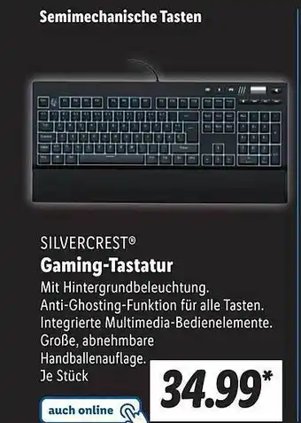 Lidl Silvercrest gaming-tastatur Angebot