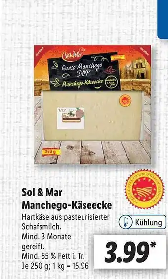 Lidl Sol&mar manchego-käseecke Angebot