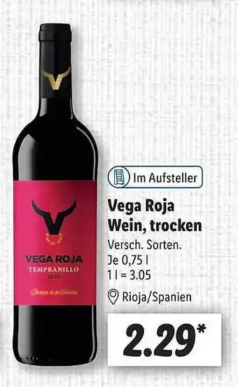 Lidl Vega roja wein, trocken Angebot