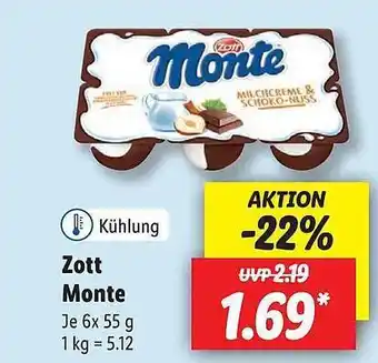 Lidl Zott monte Angebot