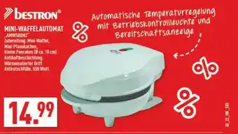 Marktkauf Bestron mini-waffelautomat amw500m2 Angebot