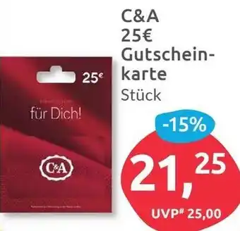 Budni C&A Gutscheinkarte Angebot