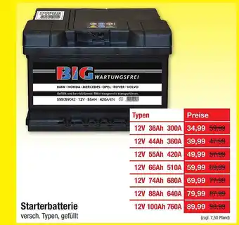 Zimmermann Starterbatterie Angebot