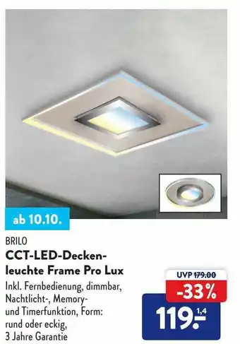 Aldi Nord Brilo cct-led-deckenleuchte frame pro lux Angebot