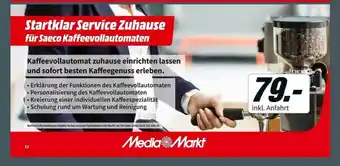 MediaMarkt Startklar service zuhause für saeco kaffeevollautomaten Angebot