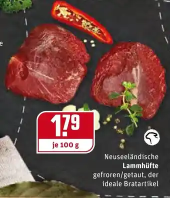 REWE Lammhüfte 100g Angebot