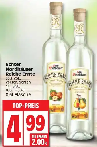 Edeka Echter Nordhäuser Reiche Ernte 0,5L Flasche Angebot