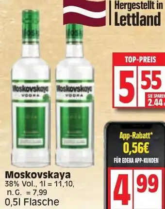 Edeka Moskovskaya 0,5L Flasche Angebot