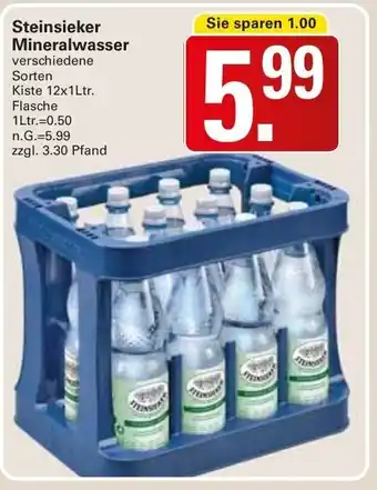 WEZ Steinsieker Mineralwasser Kiste 12x1Ltr. Flasche Angebot