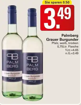 WEZ Palmberg Grauer Burgunder 0,75Ltr. Flasche Angebot