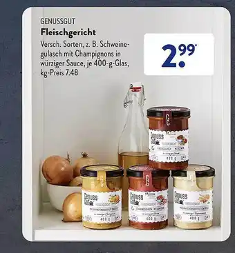 Aldi Süd Genussgut fleischgericht Angebot