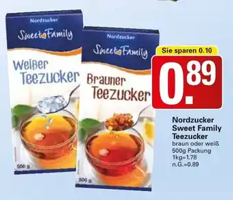 WEZ Nordzucker Sweet Family Teezucker 500g Packung Angebot