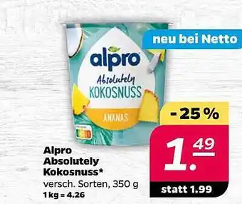 NETTO Alpro absolutely kokosnuss Angebot