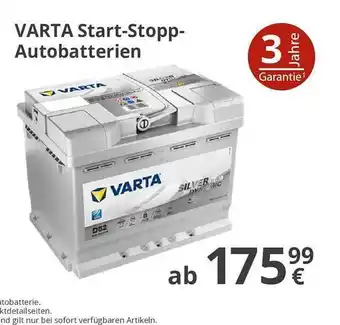 A.T.U. Varta start-stopp-autobatterien Angebot