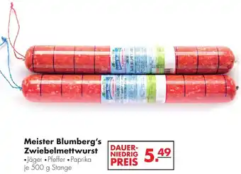 Handelshof Meister Blumberg's Zwiebelmettwurst 500 g Stange Angebot