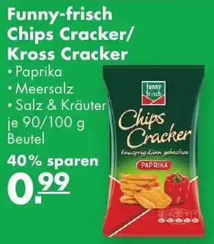 Handelshof Funny-frisch Chips Cracker/Kross Cracker 90/100 g Beutel Angebot