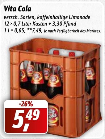 Simmel Vita Cola 12x0,7 Liter Kasten Angebot