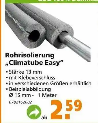 Globus Baumarkt Rohrisolierung „climatube easy“ Angebot