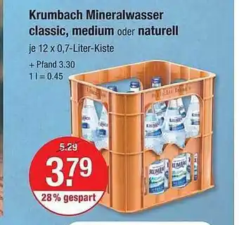 V Markt Krumbach mineralwasser classic, medium oder naturell Angebot