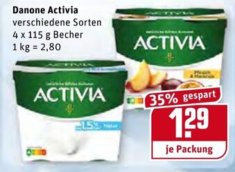 REWE Danone Activia 4 x 115g Angebot