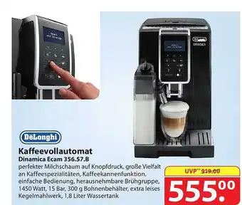 Famila Nord Ost Delonghi kaffeevollautomat dinamica ecam 356.57.b Angebot