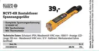 Conrad Klein tools ncvt-4ir kontaktloser spannungsprüfer Angebot