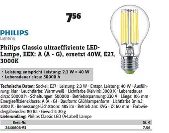 Conrad Philips classic ultraeffiziente led-lampe, eek: a (a - g), ersetzt 40w, e27, 3000k Angebot