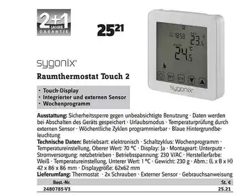 Conrad Sygonix raumthermostat touch 2 Angebot