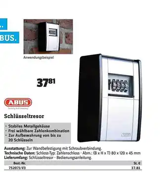 Conrad Abus schlüsseltresor Angebot