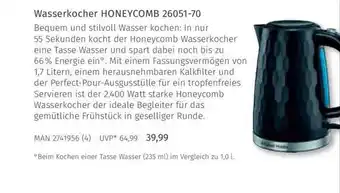 Müller Wasserkocher honeycomb 26051-70 Angebot