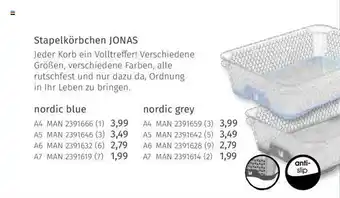 Müller Stapelkörbchen jonas oder nordic blue Angebot