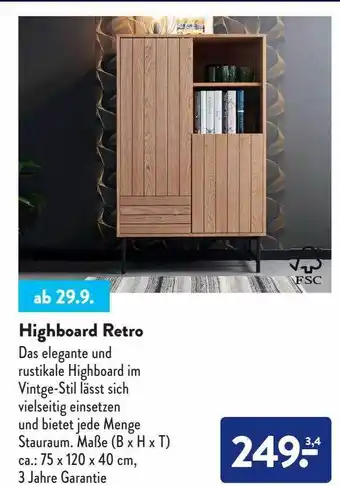 Aldi Süd Highboard retro Angebot