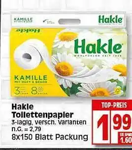 Elli Markt Hakle toilettenpapier Angebot