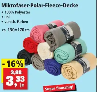 Thomas Philipps Mikrofaser Polar Fleece Decke ca. 130 x 170 cm Angebot