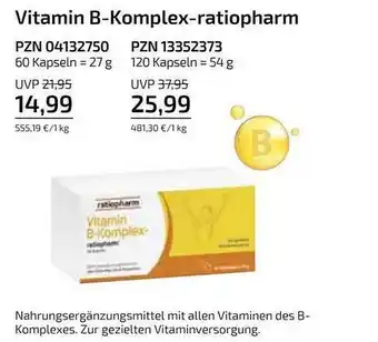 Aliva Vitamin b-komplex ratiopharm Angebot