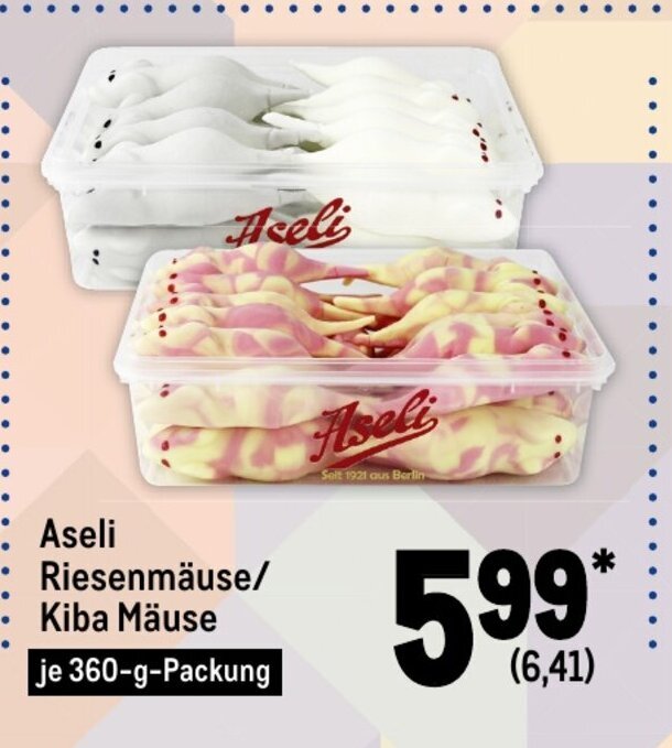 Aseli Riesenmause/Kiba Mause 360g Angebot bei METRO