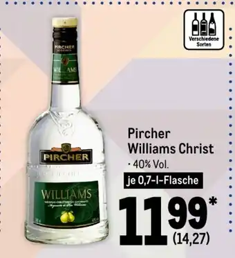 METRO Pircher Williams Christ 700ml Angebot