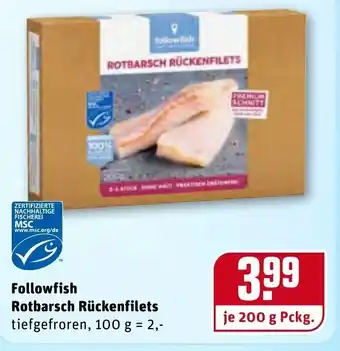 REWE Followfish Rotbarsch Rückenfilets 200g Angebot