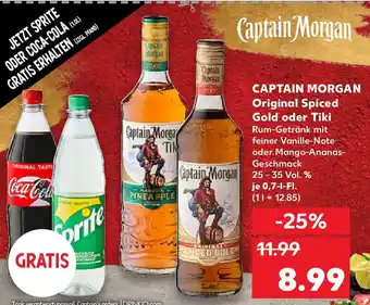 Kaufland Captain Morgan Original Spiced Gold oder Tiki 0,7L Angebot