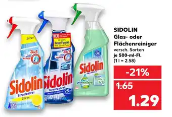 Kaufland Sidolin Glas oder Flächenreiniger 500ml Angebot