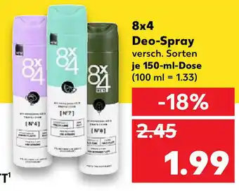 Kaufland 8x4 Deospray 150 ml Angebot