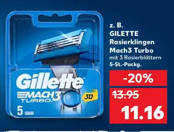 Kaufland Gilette Rasierklingen Mach3 Turbo Angebot