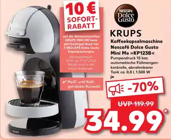 Kaufland Krups Kaffeekapselmaschine Nescafé Dolce Gusto Mini Me KP123B Angebot