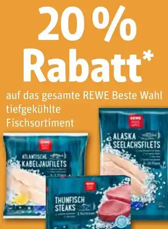 REWE Rewe Beste Wahl tiefgekühlte Fischsortiment Angebot